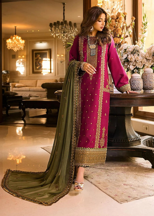 Women’s Traditional Pakistani Lawn 3-Piece Unstitched Suit – Embroidered