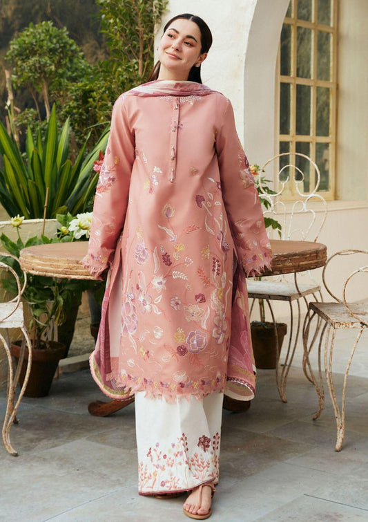 Women’s Traditional Pakistani Lawn 3-Piece Unstitched Suit – Embroidered